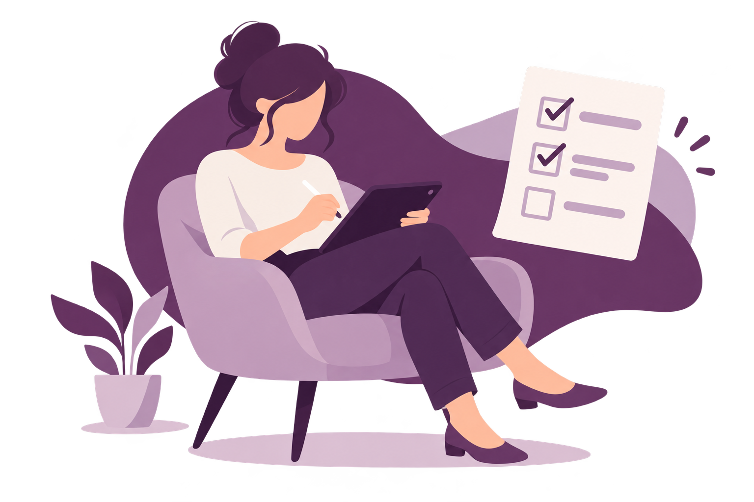 Agent remplissant un questionnaire